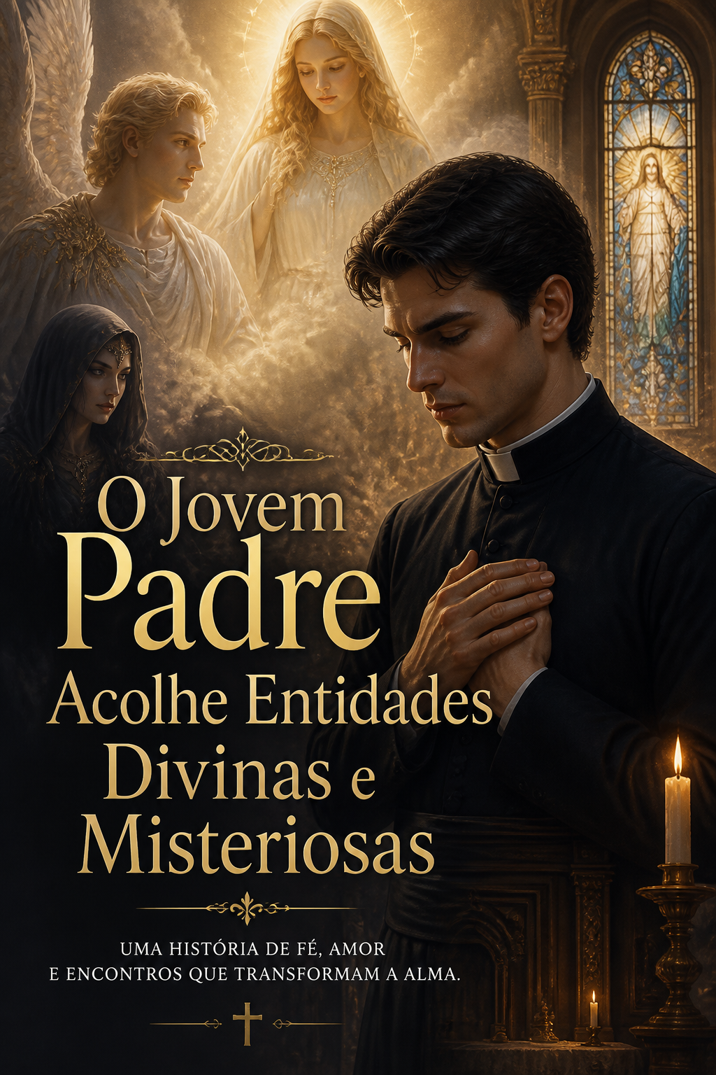 O Jovem Padre Acolhe Entidades Divinas e Misteriosas